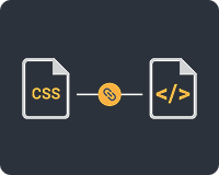 A CSS file linked to HTML file icon